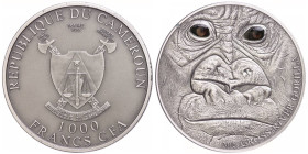 Kamerun
 2012 1.000 Francs, Cross River Gorilla, 1 Unze Silber, Antik finish, Etui mit OVP und Zertifikat, st. Auflage nur 1.000 Stück.