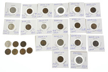 USA
Republik Lot aus 25 amerikanischen Kleinmünzen, darunter diverse Lincoln Cents, Indian Head Cents, Buffalo Nickels und ein Barber Dime, in unters...