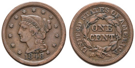 USA
Republik 1 Cent 1848 kleine Kratzer und Rf. K.M. 67 10.53 g. ss-vz
