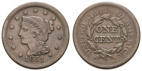 USA
Republik 1 Cent 1851 kleine Kratzer und Rf. K.M. 67 10.36 g. vz