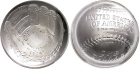 USA
Republik 2014 1 Dollar, 2014, P, Baseball Hall of Fame, in Slab der PCGS mit der Bewertung MS70, First Strike, Cassie McFarland Label.