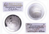 USA
Republik 2014 1 Dollar, 2014, P, Baseball Hall of Fame, in Slab der PCGS mit der Bewertung PR70DCAM, First Strike, Cassie McFarland Label.