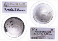 USA
Republik 1 $ 2014 1 Dollar, 2014, P, Baseball Hall of Fame, Brooks Robinson, in Slab der PCGS mit der Bewertung PR70DCAM, First Strike, Label mit...