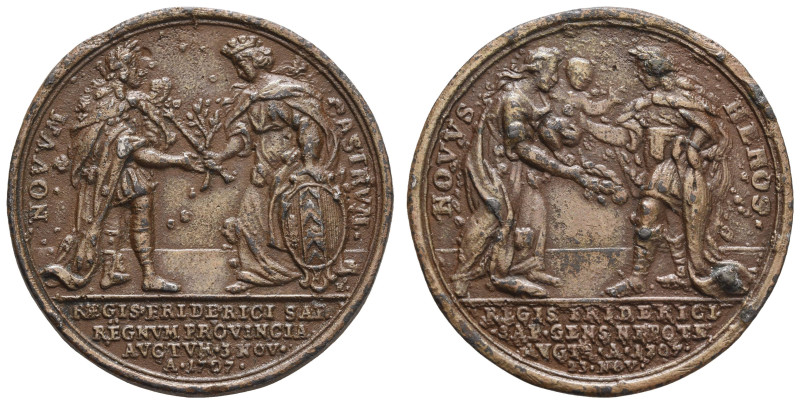 Sonstige Medaillen Deutschland
Preußen 1707 Friedrich I. (1713†), Bronzemedaill...