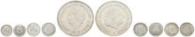 ab 1800 Niederlande
Allgemein 3 Majestäten aus 130 Jahren verewigt auf 5 Münzen: Willhelm III. (1849 - 1890), 5 Cents 1850, 10 Cents 1889; Wilhelmina...