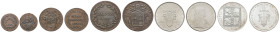 ab 1800 Vatikan
 Repräsentative Reise durch die Zeit. Lot von 9 Münzen von 1843 -1977, angefangen bei Gregor XVI. über Johannes XIII. bis zu Paul VI....