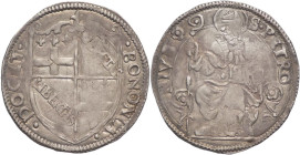 Stato Pontificio - Bologna - 1 Carlino - Adriano VI (1522 - 1523) - Gr. 1,80 - Raro - B. 762 - CH. 273 - presenta una schiacciatura

SPL+

SPEDIZI...
