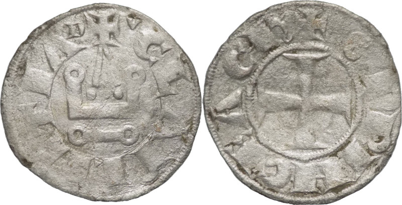 Chiarenza - 1 Denaro Tornese - Filippo d'Acaja (1303 - 1304) - Mi - Gr. 0,70 - M...