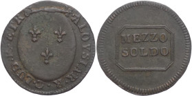 Regno di Etruria - 1/2 soldo 1805 - Firenze (1803 - 1807) - Gr. 1,38 - NC - Gig. 21

qSPL

SPEDIZIONE SOLO IN ITALIA - SHIPPING ONLY IN ITALY