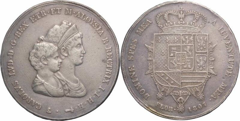 Regno d'Etruria -1 Dena 1807 - Carlo Ludovico Borbone (1803 - 1807) - 10 Lire II...