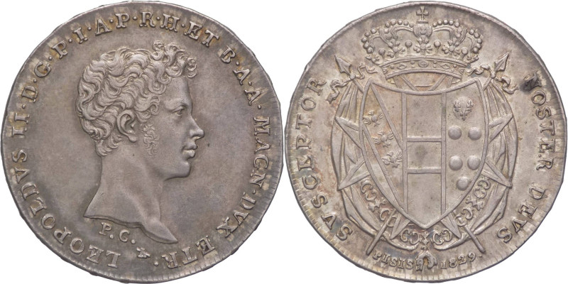 Granducato di Toscana - Leopoldo II di Lorena (1824-1859) 1/2 Francescone da 5 P...