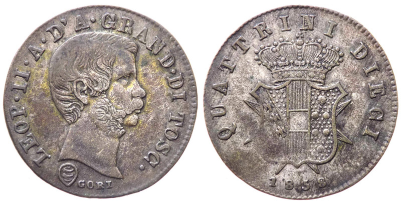 Firenze - Gran Ducato di Toscana - Leopoldo II (1824-1859) - 10 quattrini 1858 -...