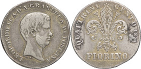1 Fiorino 185? - Leopoldo II (1824 - 1859) - da 100 Quattrini del III° tipo - Ag. - Gig. 41/43 

MB

SPEDIZIONE SOLO IN ITALIA - SHIPPING ONLY IN ...