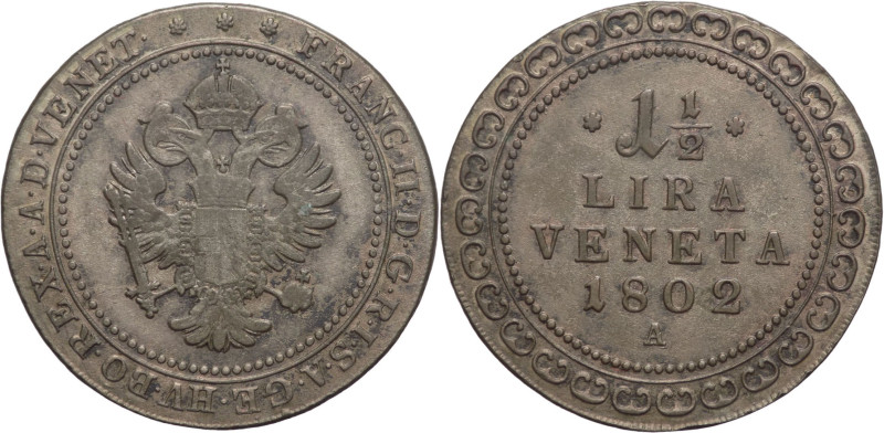 Provincia veneta - 1 1/2 Lira 1802 - Francesco II Asburgo Lorena (1797 - 1805) -...