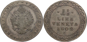 Provincia veneta - 1 1/2 Lira 1802 - Francesco II Asburgo Lorena (1797 - 1805) - gr. 11,63 - zecca di Vienna - NC - Gig. 7

BB+

SPEDIZIONE SOLO I...
