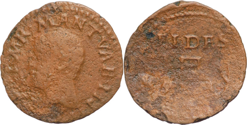 Mantova - 1 Quattrino con Monte Olimpo - Federico II (1519 - 1540) - Gr. 1,29 - ...