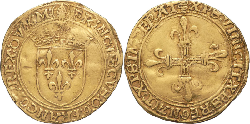 Milano - 1 Scudo d'oro del Sole - Francesco I (1515 - 1522) - Gr. 3,32 - RR - Cr...