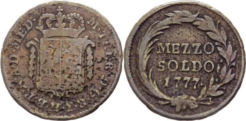 Milano - Maria Teresa (1740-1780) - 1/2 soldo 1777 M - Ae

MB 

SPEDIZIONE S...