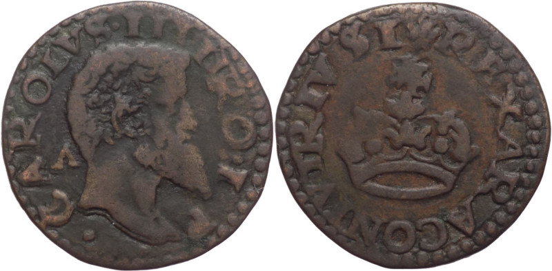 Napoli - 2 Cavalli - Carlo V (1516 - 1556) - variante testa grande - gr. 3,22 - ...