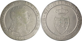 Regno di Napoli - 1 Piastra 1805 - Ferdinando IV (1759-1816) - XV° tipo - zecca di Napoli - Ag - Gig. 71 - perizia Pacchiega senza parere di conservaz...