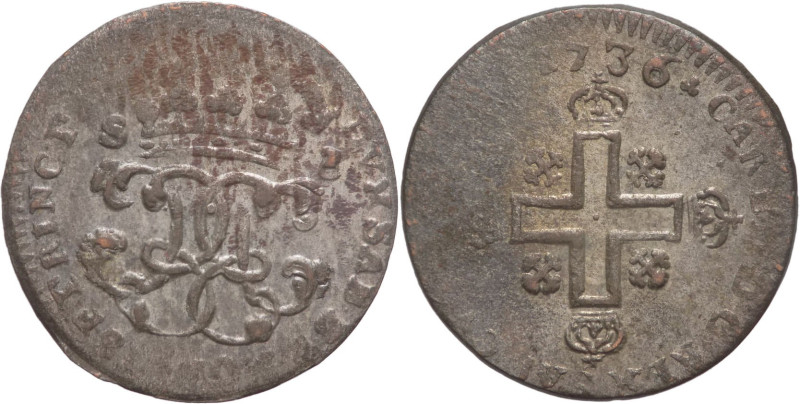 Savoia - 1 Soldo 1736 - Carlo Emanuele III (1580 - 1630) - gr. 2,05 - Nom.# 63 M...