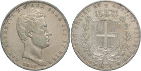 5 lire 1847 Carlo Alberto (1831 - 1849) - II° tipo - zecca di Genova - Ag. - Gig. 85 - principio di patina 

SPL

SPEDIZIONE SOLO IN ITALIA - SHIP...