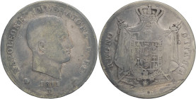 Re d'Italia - 5 lire 1811 - Napoleone I (1805 - 1814) - II° tipo - Ag. - zecca di Milano - Gig. 109a - valore nominale limato

MB

SPEDIZIONE SOLO...