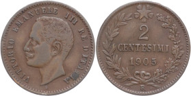 Regno d'Italia - 2 centesimi 1905 - Vittorio Emanuele III (1900-1943) - Valore - zecca di Roma - Cu - Gig. 294

BB

SPEDIZIONE SOLO IN ITALIA - SH...