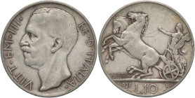 10 lire 1928 - Vittorio Emanuele III (1900 - 1943) - Biga - zecca di Roma - NC - Ag. - Gig. 57 - 1 rosetta - Patina visibile

MB+

SPEDIZIONE SOLO...