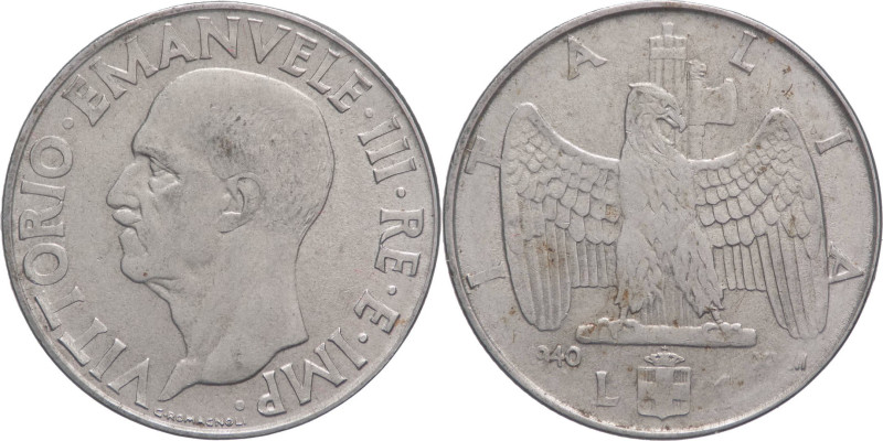 1 Lira 1940 - Vittorio Emanuele III (1900-1943) - Impero - zecca di Roma - Ni. -...