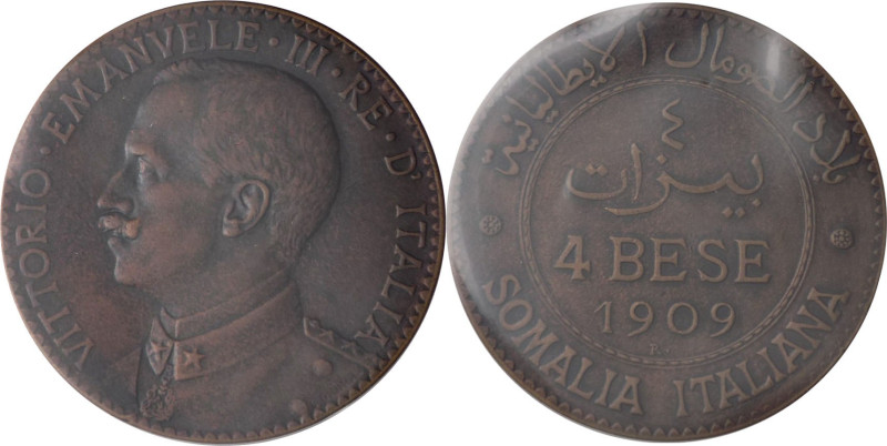 Somalia italiana - 4 bese 1909 - Vittorio Emanuele III (1900 - 1943) - zecca di ...