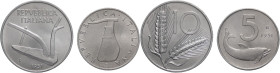Repubblica Italiana - lotto di 2 monete da 10 e 5 Lire 1951 - Spighe e Delfino

FDC

SPEDIZIONE SOLO IN ITALIA - SHIPPING ONLY IN ITALY