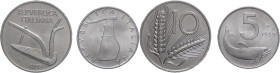 Repubblica Italiana - lotto di 2 monete da 10 e 5 Lire 1955 - Spighe e Delfino

FDC

SPEDIZIONE IN TUTTO IL MONDO - WORLDWIDE SHIPPING