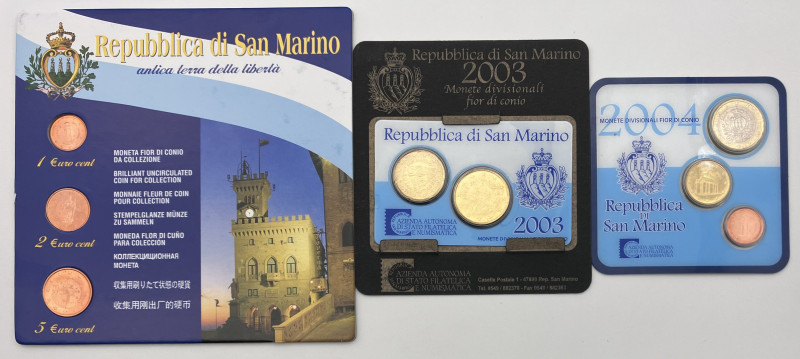 Lotto di 3 divisionali 2003 e 2004 - Set Euro coins

Proof

SPEDIZIONE IN TU...