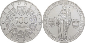 Austria - 500 scellini 1985 - 500° Anniversario della canonizzazione di Leopoldo III - Ag. - KM# 2973

FDC

SPEDIZIONE IN TUTTO IL MONDO - WORLDWI...