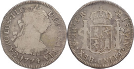 Bolivia - 2 reales 1774 - Carlo III (1759 - 1788) - Ag. - Gr. 6,50 - KM# 53

MB

SPEDIZIONE SOLO IN ITALIA - SHIPPING ONLY IN ITALY