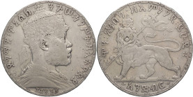 Etiopia - Menelik II (1889-1913) 1 birr 1895 (1902-1903) - Ag. - KM# 19

SPEDIZIONE SOLO IN ITALIA - SHIPPING ONLY IN ITALY