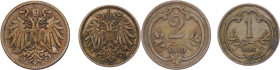 Germania - Guglielmo II (1888-1918) - lotto di 2 monete da 1 pfenning 1893 e 2 pfenning 1910 - Cu

med. mBB 

SPEDIZIONE SOLO IN ITALIA - SHIPPING...