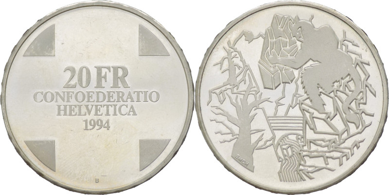 Svizzera - Confederazione Elvetica (1968-2021) 20 Franchi 1994 - Il ponte del di...