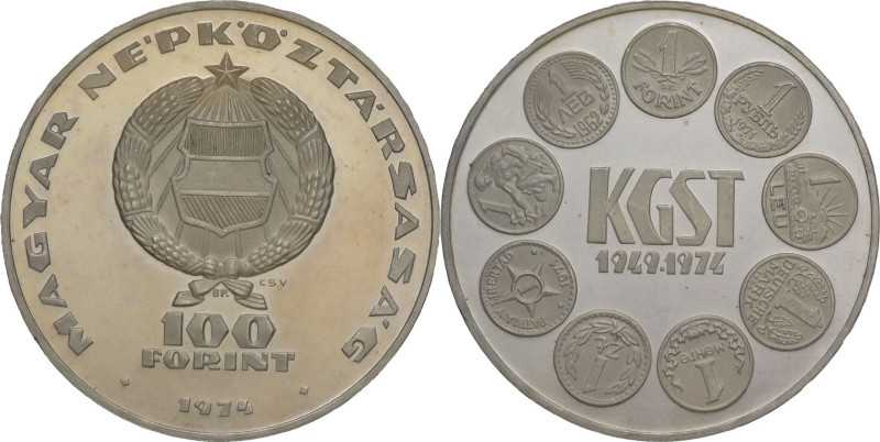 Ungheria - 100 forint 1974 - 25° Anniversario del KGST (COMECON) - KM# 602

FS...