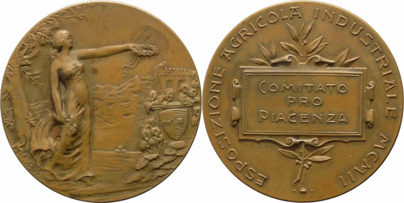 Milano - medaglia per l'Esposizione Agricola Industriale del 1902 svoltasi a Pia...