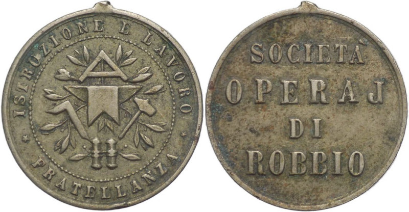 Medaglia Società Operaia di Robbio - gr. 4,48 - mm. 21 - app. rotto

BB

SPE...