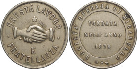 Medaglia Società M.S. Onesta - Lavoro Mirabello 1878 - gr. 13,9 - mm. 32 

BB

SPEDIZIONE SOLO IN ITALIA - SHIPPING ONLY IN ITALY