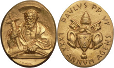 Medaglia Paolo VI (1963 - 1978) - 80° genetliaco 1977 - Opus Manfrini - R - gr. 31,31 - mm. 40x34 - Martinelli 525 - in confezione originale

FDC
...