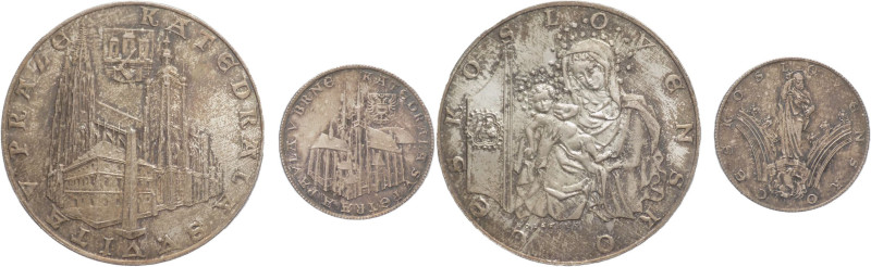 Cecoslovacchia - lotto di 2 medaglie - gr. 10,91 / mm. 34 - gr. 2,64 / mm. 20 
...