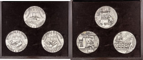 San Marino - Set 3 medaglie di Omaggio a Grandi Musicisti (Offenbach - Pizzetti - Ciajkovski) - mm 60 - complessivamente gr. 418 - Ag.800