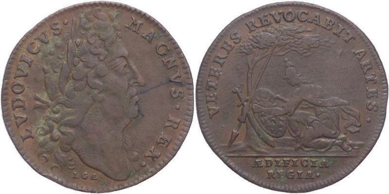 Francia - Ludovico Magno - "jeton cuivre" senza data - mm. 25,63 - Gr. 4,50

M...