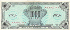 1000 Lire 1943 - Occupazione Americana dell'Italia - R4 - Gig. AM 8b

qFDS