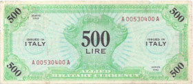 500 Lire 1943 - Occupazione Americana dell'Italia - R3 - Gig. AM 7a

qFDS