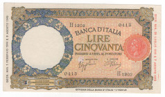Repubblica Sociale Italiana - 50 Lire 1/02/1944 - lupa capitolina a margine stretto - Crapanzano# 424

SUP+
